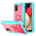 For Samsung Galaxy A02s / Mint Green + Rose Red