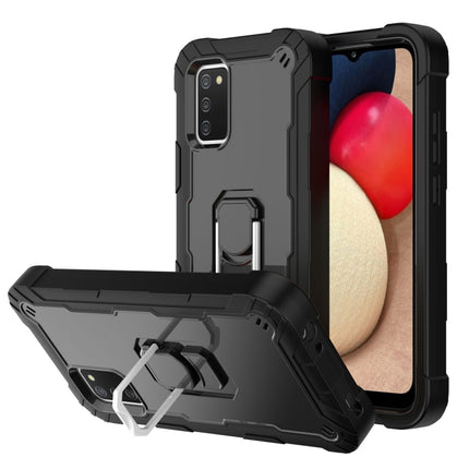 PC + Rubber 3-layers Shockproof Protective Case with Rotating Holder, For Samsung Galaxy A02s, For Samsung Galaxy A12 5G