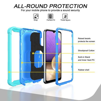 PC + Rubber 3-layers Shockproof Protective Case with Rotating Holder, For Samsung Galaxy A32 5G, For Samsung Galaxy A72 5G / 4G