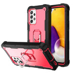 For Samsung Galaxy A72 5G / 4G / Black + Rose Red