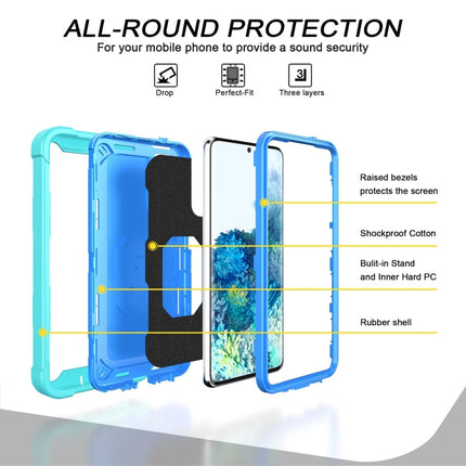 PC + Rubber 3-layers Shockproof Protective Case with Rotating Holder, For Samsung Galaxy S20 FE / FE 5G, For LG Velvet