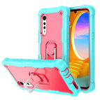 For LG Velvet / Mint Green + Rose Red
