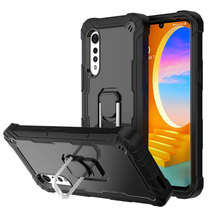 PC + Rubber 3-layers Shockproof Protective Case with Rotating Holder, For Samsung Galaxy S20 FE / FE 5G, For LG Velvet