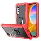 For LG Velvet / Red + Black