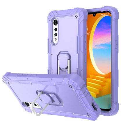 PC + Rubber 3-layers Shockproof Protective Case with Rotating Holder, For Samsung Galaxy S20 FE / FE 5G, For LG Velvet