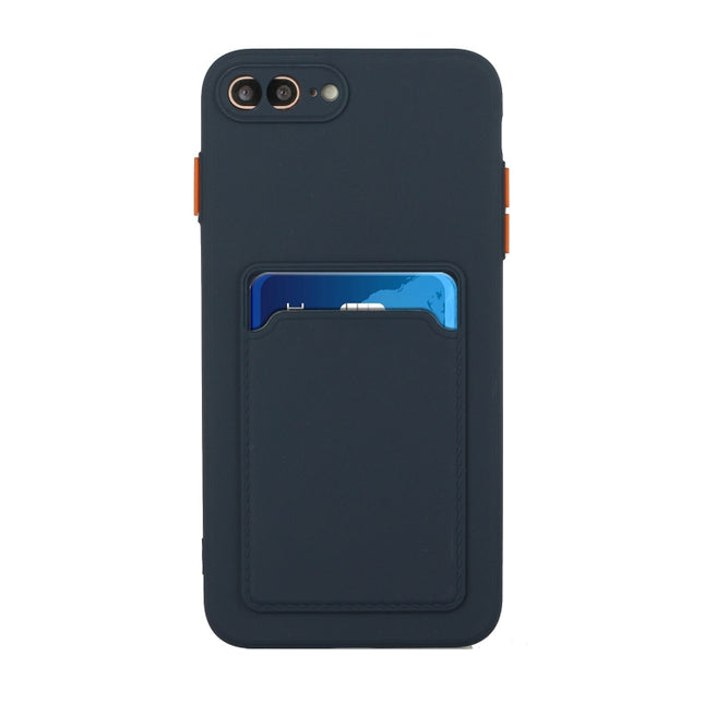 Funda protectora de TPU a prueba de golpes con diseño de ranura para tarjeta, para iPhone 8 y 7, para iPhone 8 Plus y 7 Plus