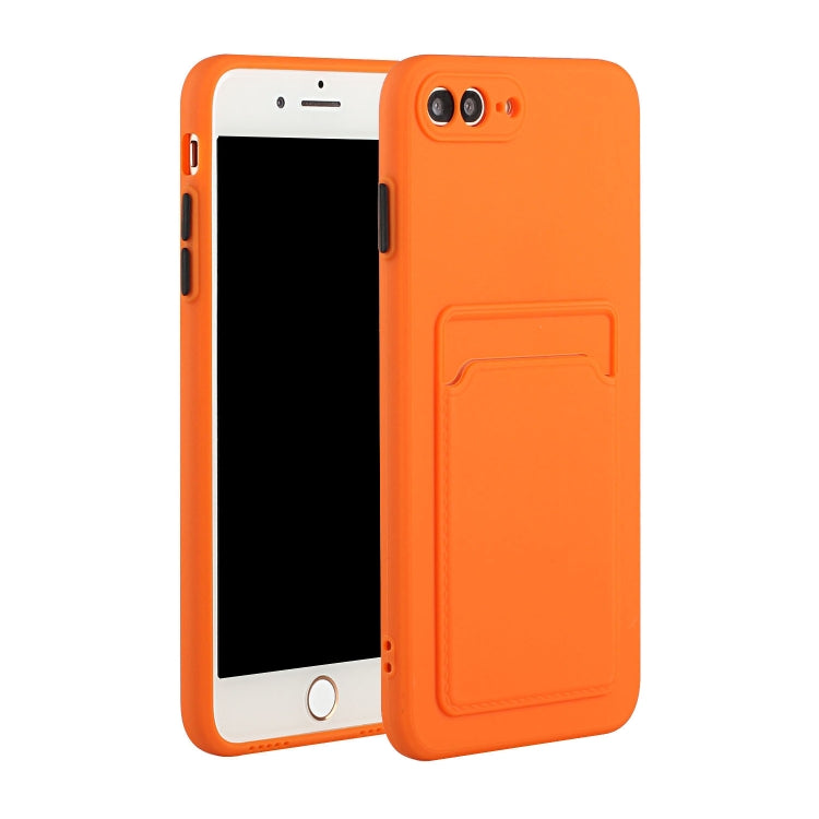 Card Slot Design Shockproof TPU Protective Case, For iPhone 8 & 7, For iPhone 8 Plus & 7 Plus