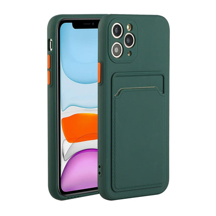 Card Slot Design Shockproof TPU Protective Case, For iPhone 11 Pro Max, For iPhone 12 mini