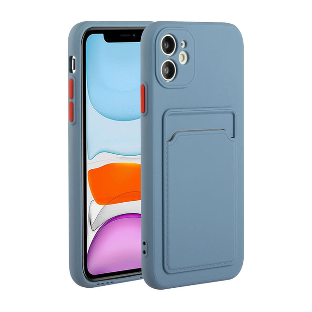 Stoßfeste TPU-Schutzhülle mit Kartensteckplatz-Design, für iPhone 11 Pro Max, für iPhone 12 mini