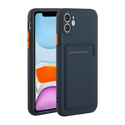 Funda protectora de TPU a prueba de golpes con diseño de ranura para tarjeta, para iPhone 12, para iPhone 12 Pro