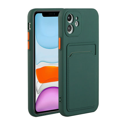 Funda protectora de TPU a prueba de golpes con diseño de ranura para tarjeta, para iPhone 12, para iPhone 12 Pro