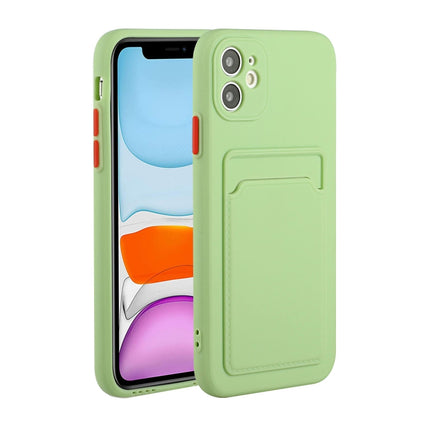 Funda protectora de TPU a prueba de golpes con diseño de ranura para tarjeta, para iPhone 12, para iPhone 12 Pro