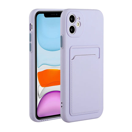 Funda protectora de TPU a prueba de golpes con diseño de ranura para tarjeta, para iPhone 12, para iPhone 12 Pro