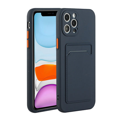 Funda protectora de TPU a prueba de golpes con diseño de ranura para tarjeta, para iPhone 12, para iPhone 12 Pro