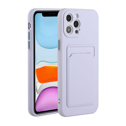Funda protectora de TPU a prueba de golpes con diseño de ranura para tarjeta, para iPhone 12, para iPhone 12 Pro