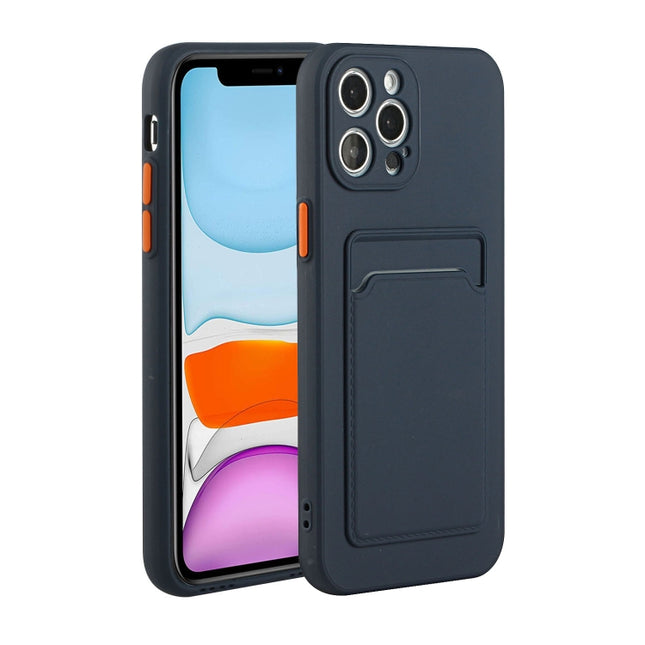 Stoßfeste TPU-Schutzhülle mit Kartensteckplatz-Design, für iPhone 12 Pro Max, für iPhone X / XS