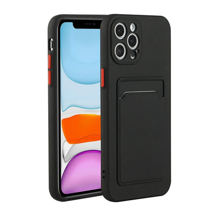 Stoßfeste TPU-Schutzhülle mit Kartensteckplatz-Design, für iPhone 12 Pro Max, für iPhone X / XS