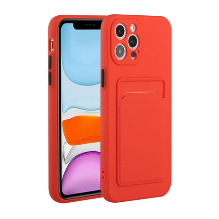 Stoßfeste TPU-Schutzhülle mit Kartensteckplatz-Design, für iPhone 12 Pro Max, für iPhone X / XS