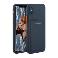 Card Slot Design Shockproof TPU Protective Case, For iPhone 12 Pro Max, For iPhone X / XS