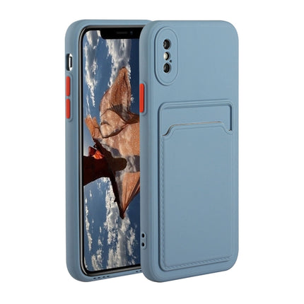 Stoßfeste TPU-Schutzhülle mit Kartensteckplatz-Design, für iPhone 12 Pro Max, für iPhone X / XS