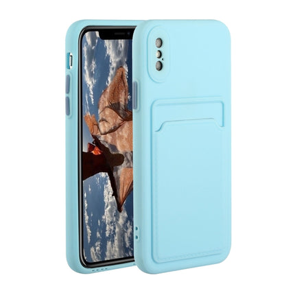 Stoßfeste TPU-Schutzhülle mit Kartensteckplatz-Design, für iPhone 12 Pro Max, für iPhone X / XS