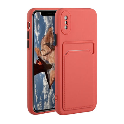 Stoßfeste TPU-Schutzhülle mit Kartensteckplatz-Design, für iPhone 12 Pro Max, für iPhone X / XS