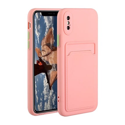 Stoßfeste TPU-Schutzhülle mit Kartensteckplatz-Design, für iPhone 12 Pro Max, für iPhone X / XS