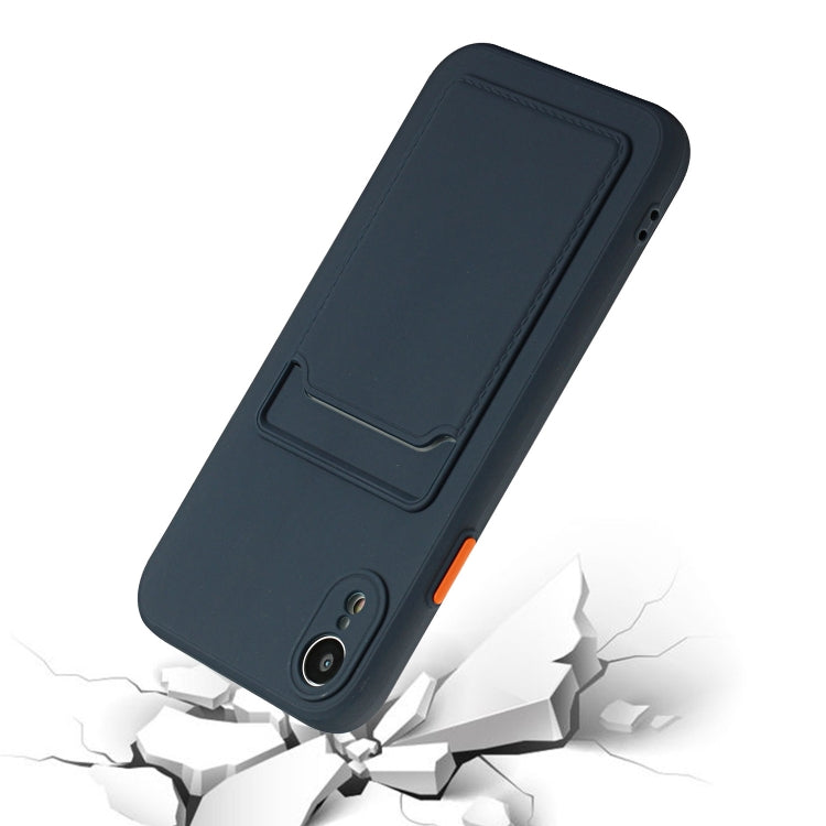Stoßfeste TPU-Schutzhülle mit Kartensteckplatz-Design, für iPhone XR, für iPhone XS Max