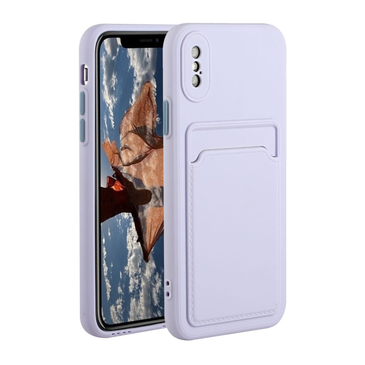 Stoßfeste TPU-Schutzhülle mit Kartensteckplatz-Design, für iPhone XR, für iPhone XS Max