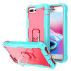For iPhone 8 Plus / 7 Plus / Mint Green + Rose Red