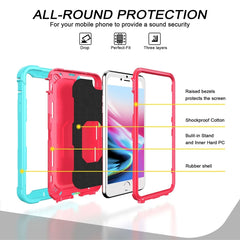 PC + Rubber 3-layers Shockproof Protective Case with Rotating Holder, For iPhone 8 Plus / 7 Plus, For iPhone 11, For iPhone 11 Pro