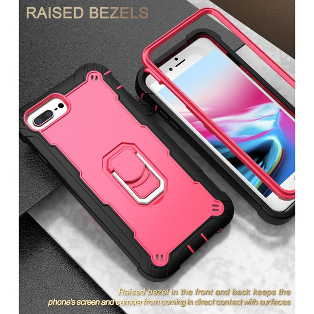 Funda protectora a prueba de golpes de 3 capas de PC + caucho con soporte giratorio, para iPhone 8 Plus / 7 Plus, para iPhone 11, para iPhone 11 Pro