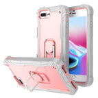 For iPhone 8 Plus / 7 Plus / Grey White + Rose Gold