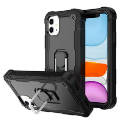 PC + Rubber 3-layers Shockproof Protective Case with Rotating Holder, For iPhone 8 Plus / 7 Plus, For iPhone 11, For iPhone 11 Pro