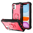 For iPhone 11 / Black + Rose Red