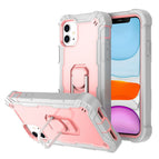 For iPhone 11 / Grey White + Rose Gold