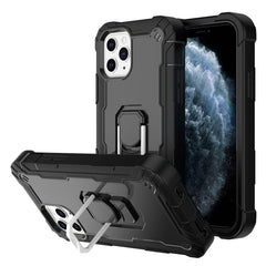 PC + Rubber 3-layers Shockproof Protective Case with Rotating Holder, For iPhone 8 Plus / 7 Plus, For iPhone 11, For iPhone 11 Pro