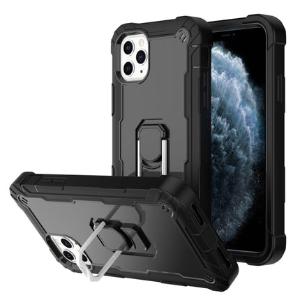 PC + Gummi 3-lagige stoßfeste Schutzhülle mit drehbarem Halter, für iPhone 11 Pro Max, für iPhone SE 2022 / SE 2020 / 8 / 7, für iPhone XS / X