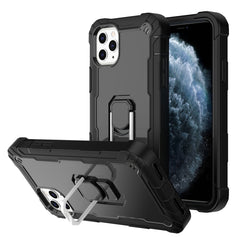 PC + Rubber 3-layers Shockproof Protective Case with Rotating Holder, For iPhone 11 Pro Max, For iPhone SE 2022 / SE 2020 / 8 / 7, For iPhone XS / X