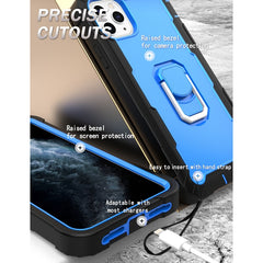 PC + Rubber 3-layers Shockproof Protective Case with Rotating Holder, For iPhone 11 Pro Max, For iPhone SE 2022 / SE 2020 / 8 / 7, For iPhone XS / X