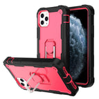 For iPhone 11 Pro Max / Black + Rose Red