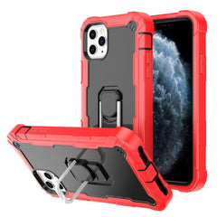 PC + Rubber 3-layers Shockproof Protective Case with Rotating Holder, For iPhone 11 Pro Max, For iPhone SE 2022 / SE 2020 / 8 / 7, For iPhone XS / X