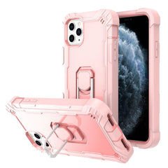 PC + Rubber 3-layers Shockproof Protective Case with Rotating Holder, For iPhone 11 Pro Max, For iPhone SE 2022 / SE 2020 / 8 / 7, For iPhone XS / X