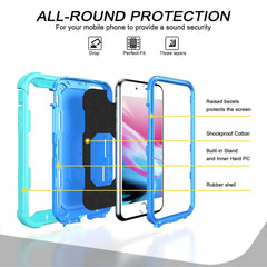 PC + Gummi 3-lagige stoßfeste Schutzhülle mit drehbarem Halter, für iPhone XR, für iPhone XS Max