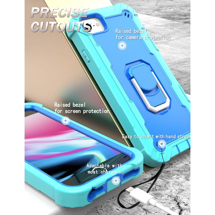 PC + Gummi 3-lagige stoßfeste Schutzhülle mit drehbarem Halter, für iPhone XR, für iPhone XS Max