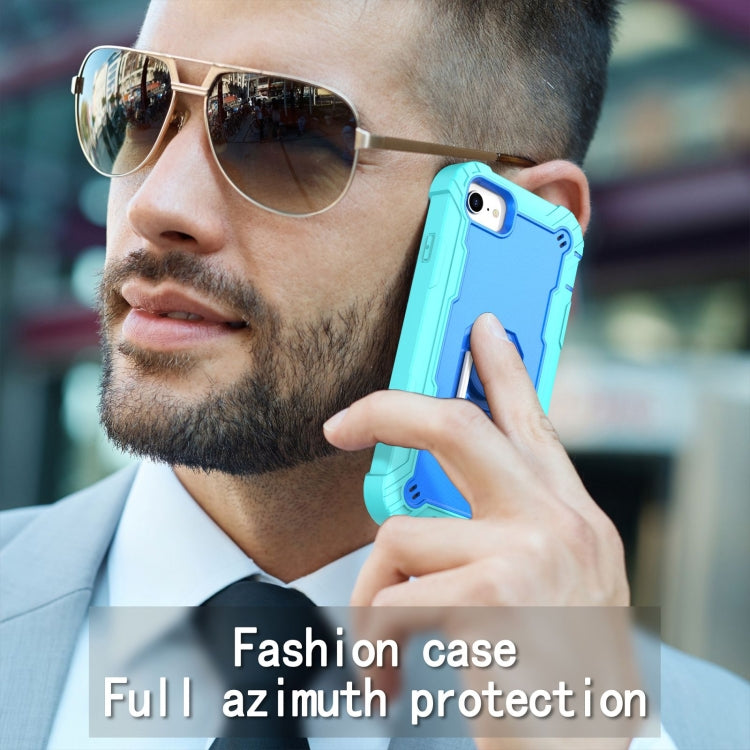 PC + Gummi 3-lagige stoßfeste Schutzhülle mit drehbarem Halter, für iPhone XR, für iPhone XS Max