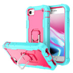 For iPhone SE 2022 / SE 2020 / 8 / 7 / Mint Green + Rose Red