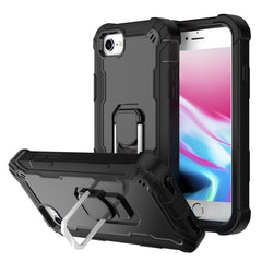 PC + Rubber 3-layers Shockproof Protective Case with Rotating Holder, For iPhone 11 Pro Max, For iPhone SE 2022 / SE 2020 / 8 / 7, For iPhone XS / X