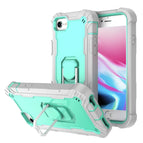 For iPhone SE 2022 / SE 2020 / 8 / 7 / Grey White + Mint Green