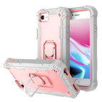 For iPhone SE 2022 / SE 2020 / 8 / 7 / Grey White + Rose Gold